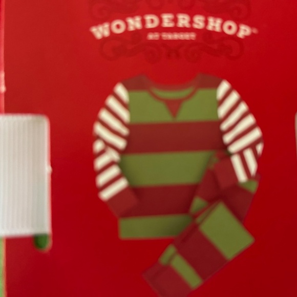 Wondershop Family Pajamas Rugby Stripe 2 piece Pajama Set Christmas - Picture 2 of 4